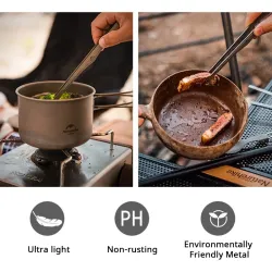 Pince à gril en titane NATUREHIKE : cuisson et barbecue ultra-légers